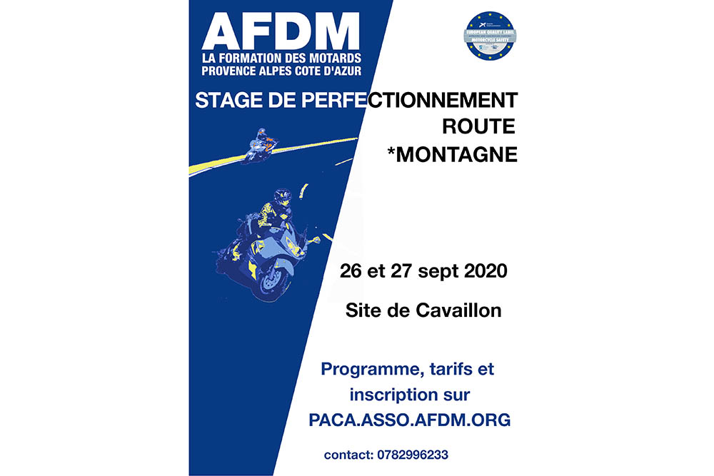Stage AFDM de perfectionnement conduite moto (...)