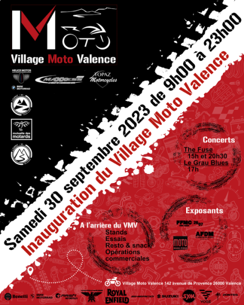 Journée d'inauguration du Village Moto Valence le samedi 30 septembre 2023 {PNG}